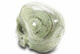 Realistic, Green Zebra Jasper Skull #378743-3